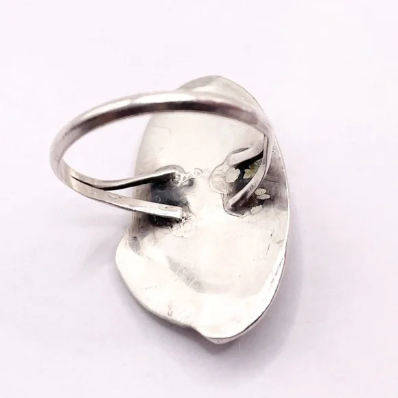 Size 6.5 Goldstone 925 Sterling silver ring - Picture 3 of 7